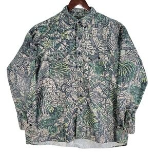 Brush‎ Country Camouflage Shirt Men's XL Green Camo Long Sleeve Button Hunting